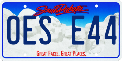 SD license plate 0ESE44