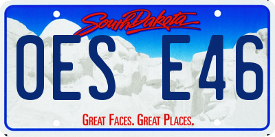 SD license plate 0ESE46