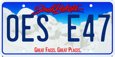 SD license plate 0ESE47