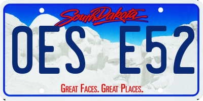 SD license plate 0ESE52