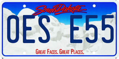 SD license plate 0ESE55