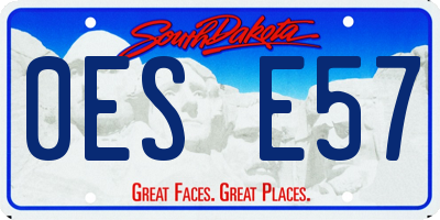 SD license plate 0ESE57