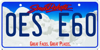 SD license plate 0ESE60