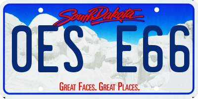 SD license plate 0ESE66