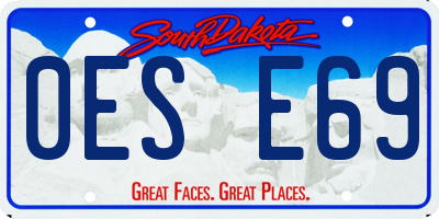 SD license plate 0ESE69