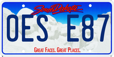SD license plate 0ESE87