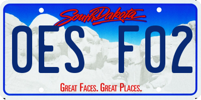 SD license plate 0ESF02