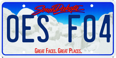 SD license plate 0ESF04