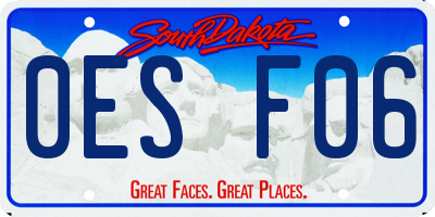 SD license plate 0ESF06