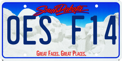 SD license plate 0ESF14