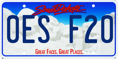SD license plate 0ESF20