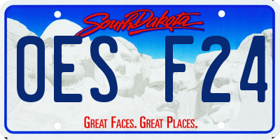 SD license plate 0ESF24