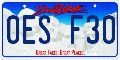 SD license plate 0ESF30