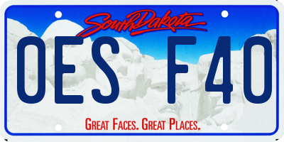 SD license plate 0ESF40