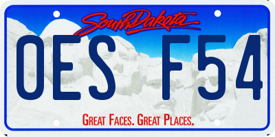 SD license plate 0ESF54