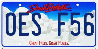 SD license plate 0ESF56