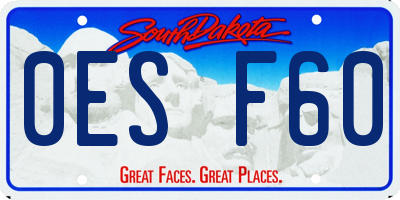 SD license plate 0ESF60