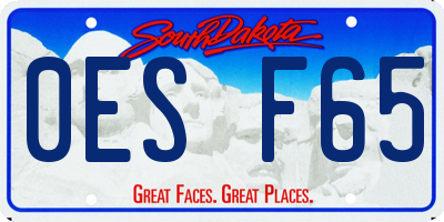 SD license plate 0ESF65