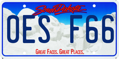 SD license plate 0ESF66