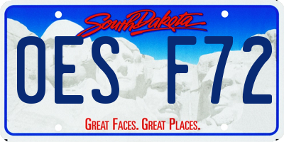 SD license plate 0ESF72