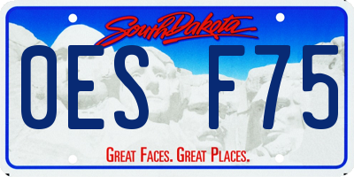 SD license plate 0ESF75