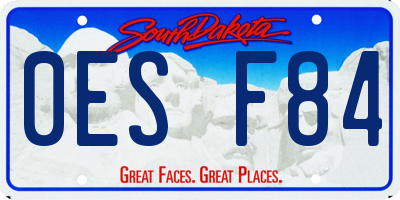 SD license plate 0ESF84
