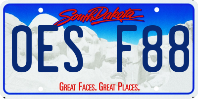 SD license plate 0ESF88