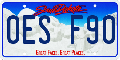 SD license plate 0ESF90
