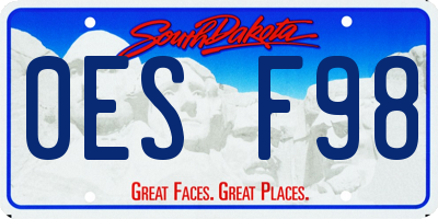 SD license plate 0ESF98
