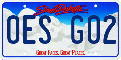 SD license plate 0ESG02