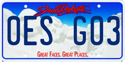 SD license plate 0ESG03