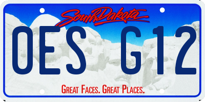 SD license plate 0ESG12