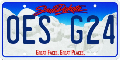 SD license plate 0ESG24