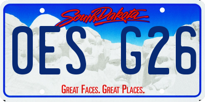 SD license plate 0ESG26