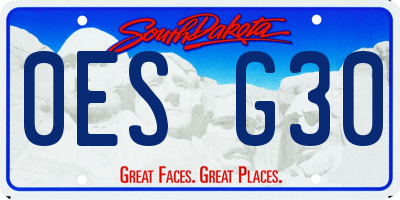 SD license plate 0ESG30