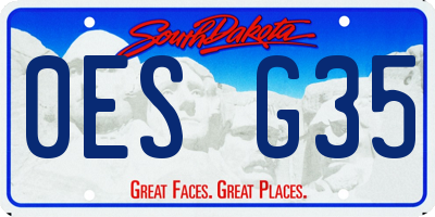 SD license plate 0ESG35