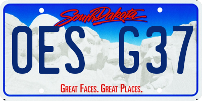 SD license plate 0ESG37