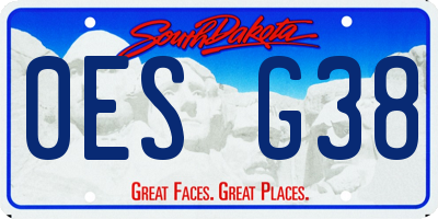 SD license plate 0ESG38