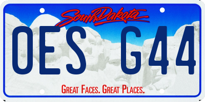 SD license plate 0ESG44