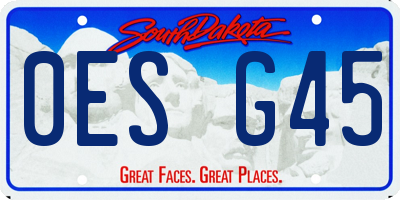 SD license plate 0ESG45