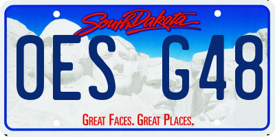 SD license plate 0ESG48