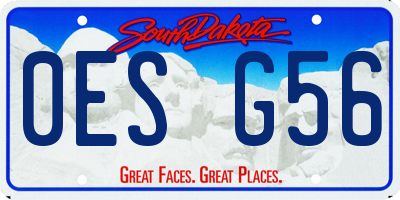 SD license plate 0ESG56