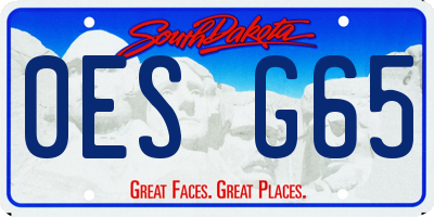 SD license plate 0ESG65