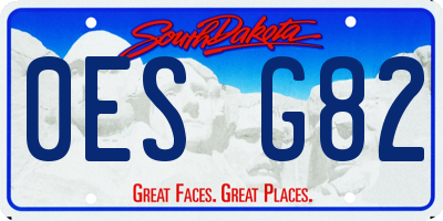 SD license plate 0ESG82