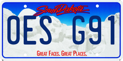 SD license plate 0ESG91
