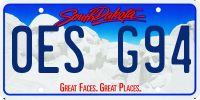 SD license plate 0ESG94