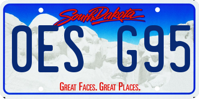SD license plate 0ESG95