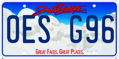 SD license plate 0ESG96