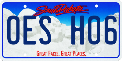 SD license plate 0ESH06