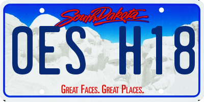 SD license plate 0ESH18